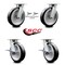 Service Caster 8 Inch Kingpinless Rubber on Aluminum Wheel Caster Swivel Locks 2 Brakes, 2PK SCC-KP30S820-RAR-BSL-2-SLB-2 - alternate 3